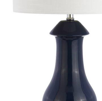 Liberty 31" Ceramic/Crystal LED Table Lamp - JONATHAN Y
